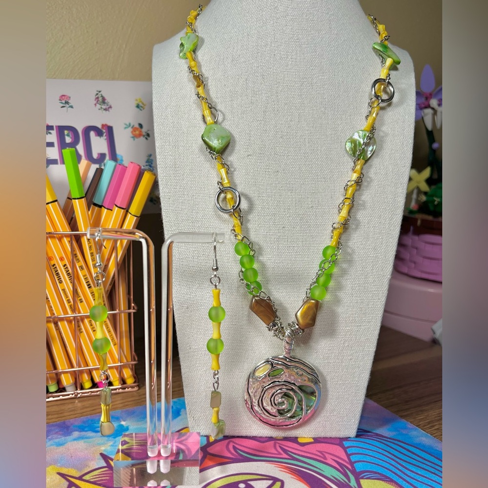 “Bioelectric Torque” Necklace & Earring Set
